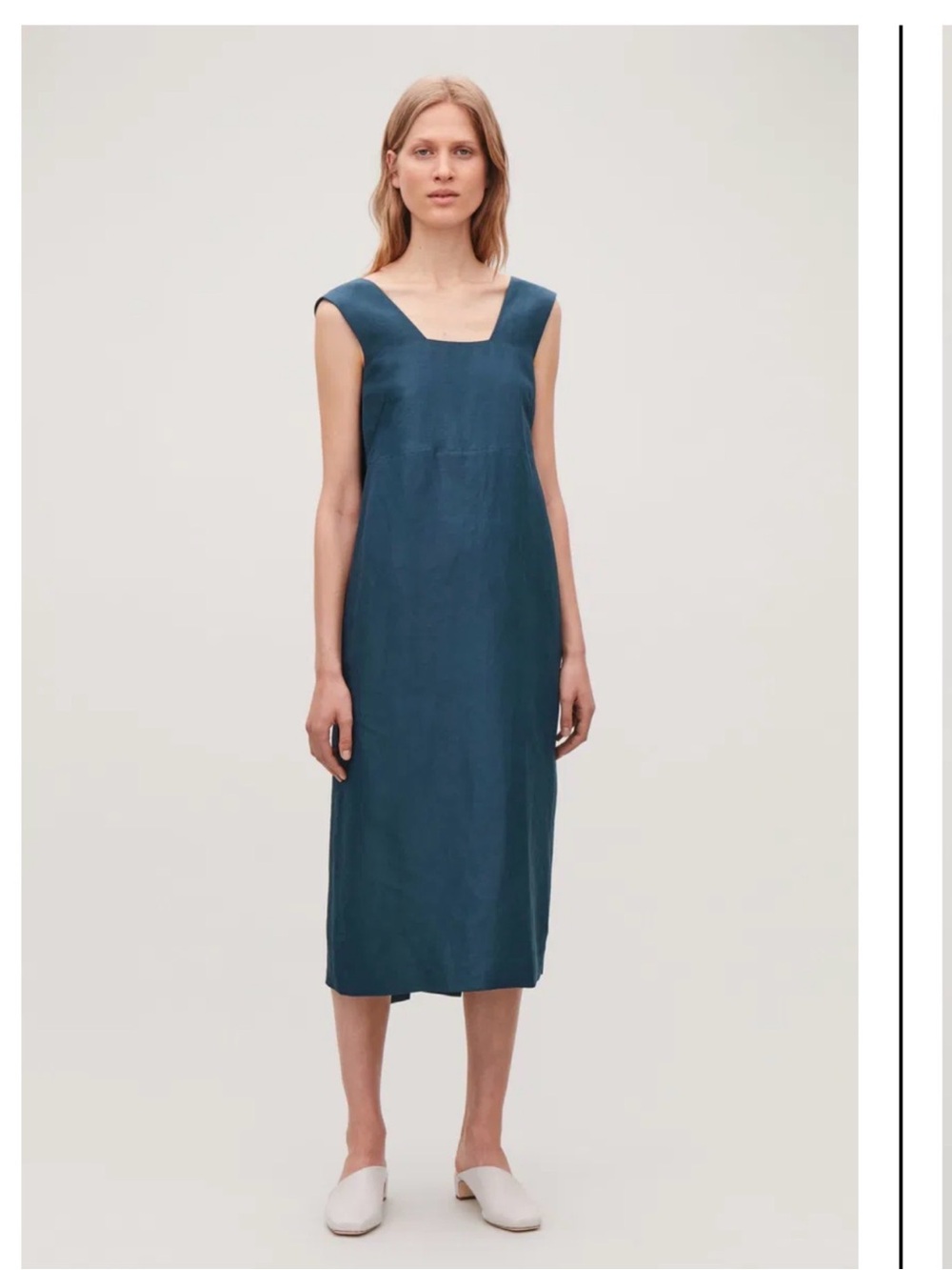 NWT COS Navy Sleevless Midi Dress Size 6